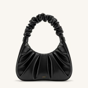 Gabbi Ruched Hobo Handbag - Black - view 1