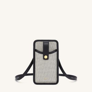Aylin Canvas Phone Bag - Black - view 1