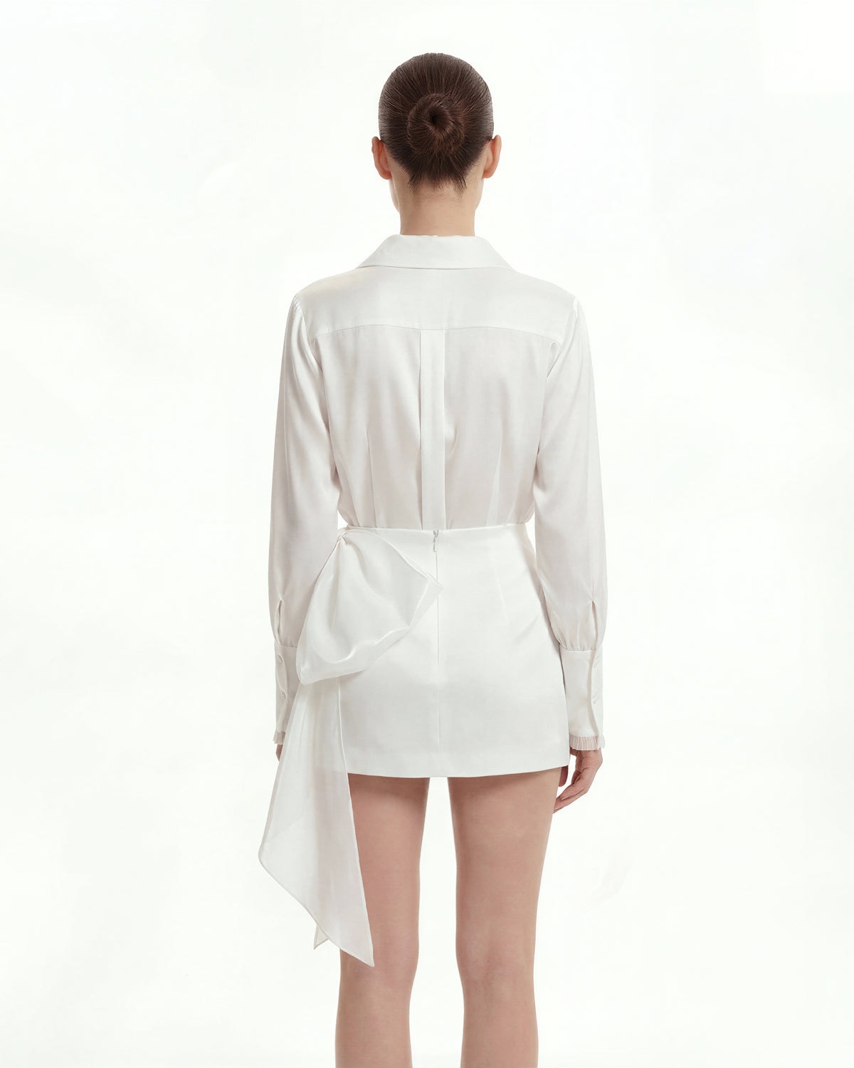 Cascading Bow Mini Skirt - White - view 4