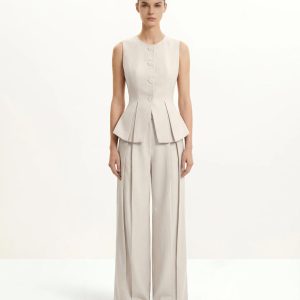 Structured Seam Round - Beige - view 1
