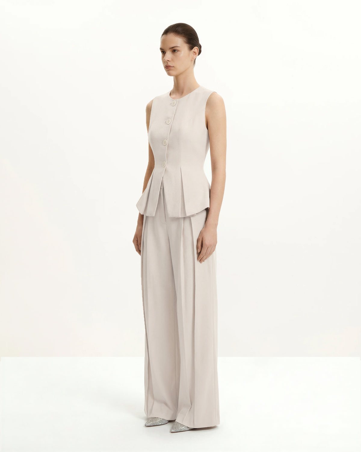 Structured Seam Round - Beige - view 2