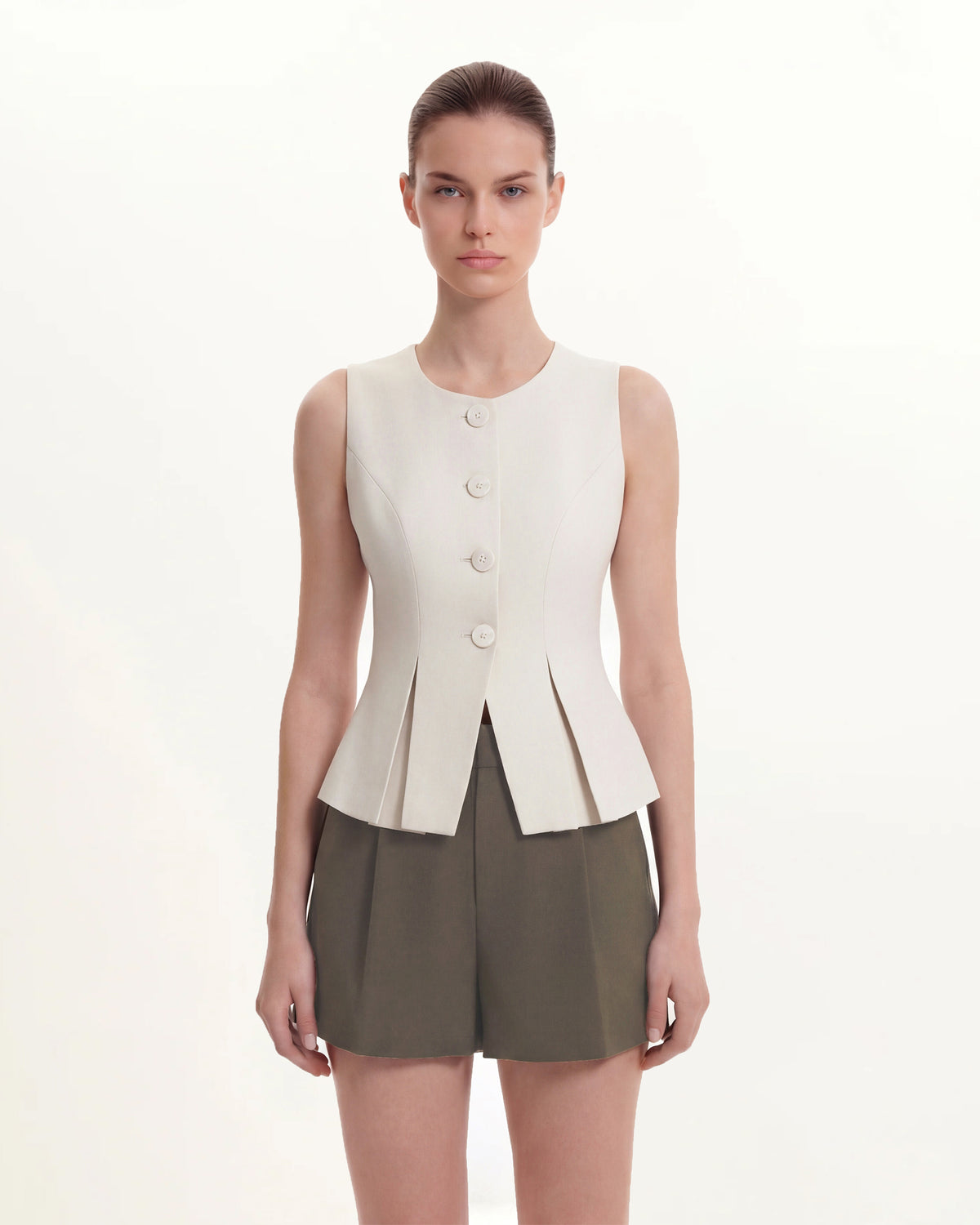 Structured Seam Round - Beige - view 4