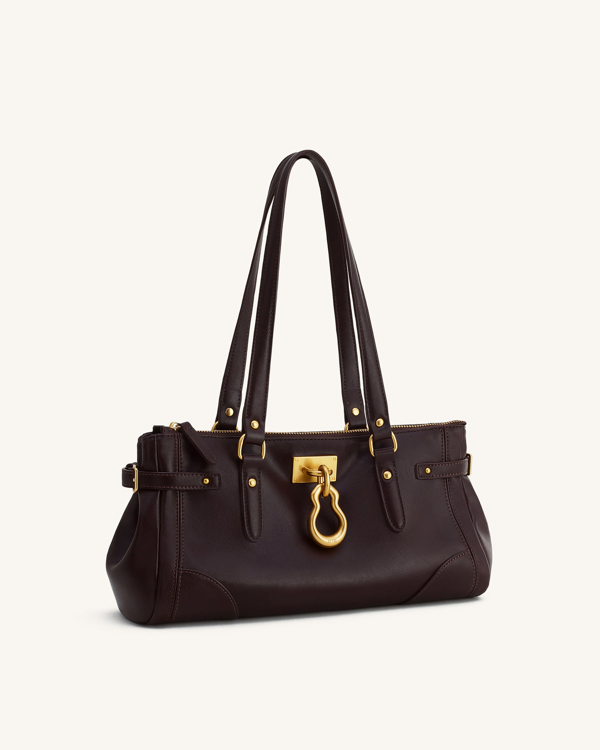 Yvette Elongated Tote Bag - Dark Brown - view 2