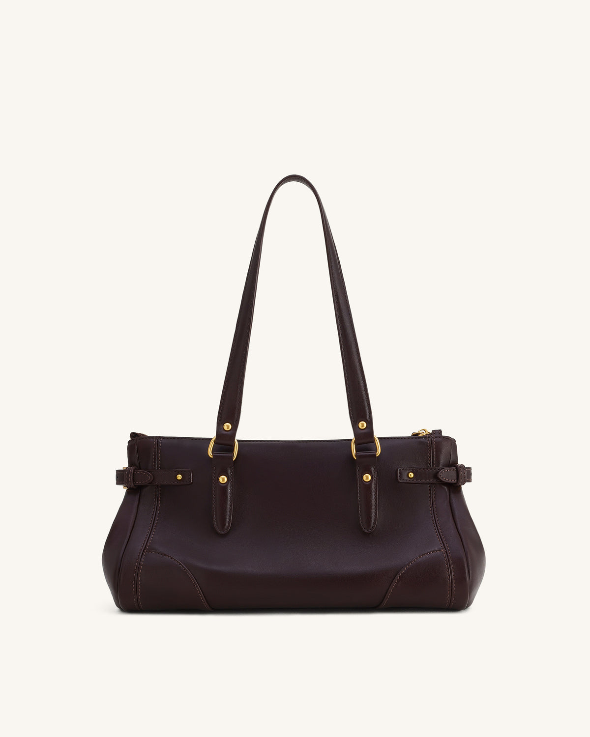 Yvette Elongated Tote Bag - Dark Brown - view 3