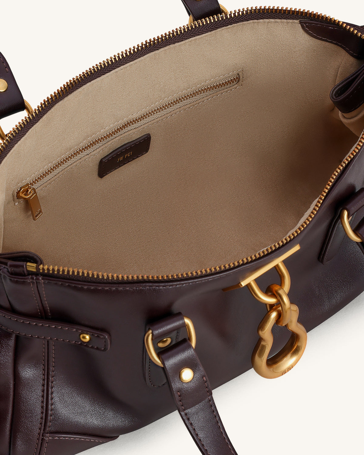 Yvette Elongated Tote Bag - Dark Brown - view 4