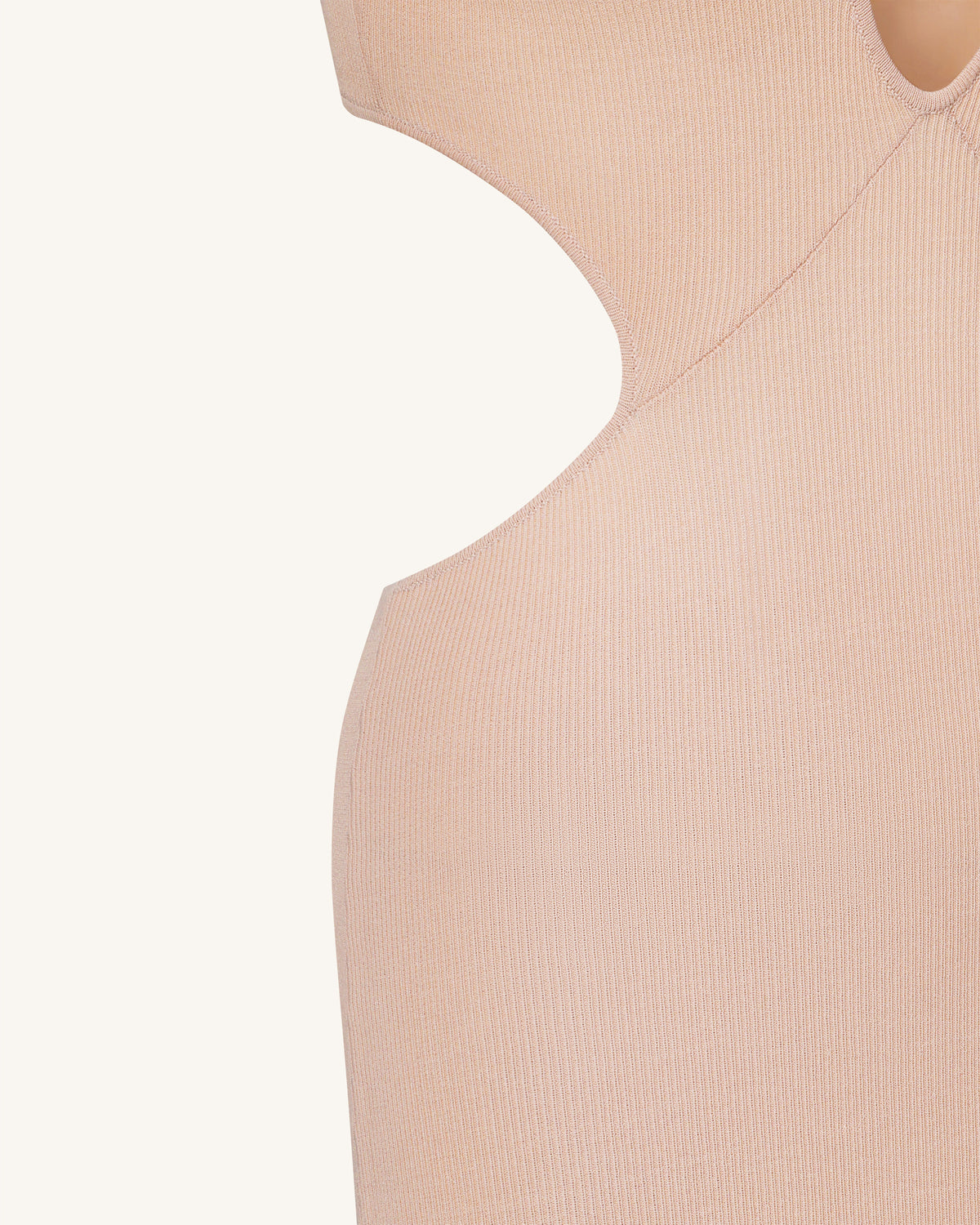Ribbed Knit Cutout Maxi Dress - Pink - view 7