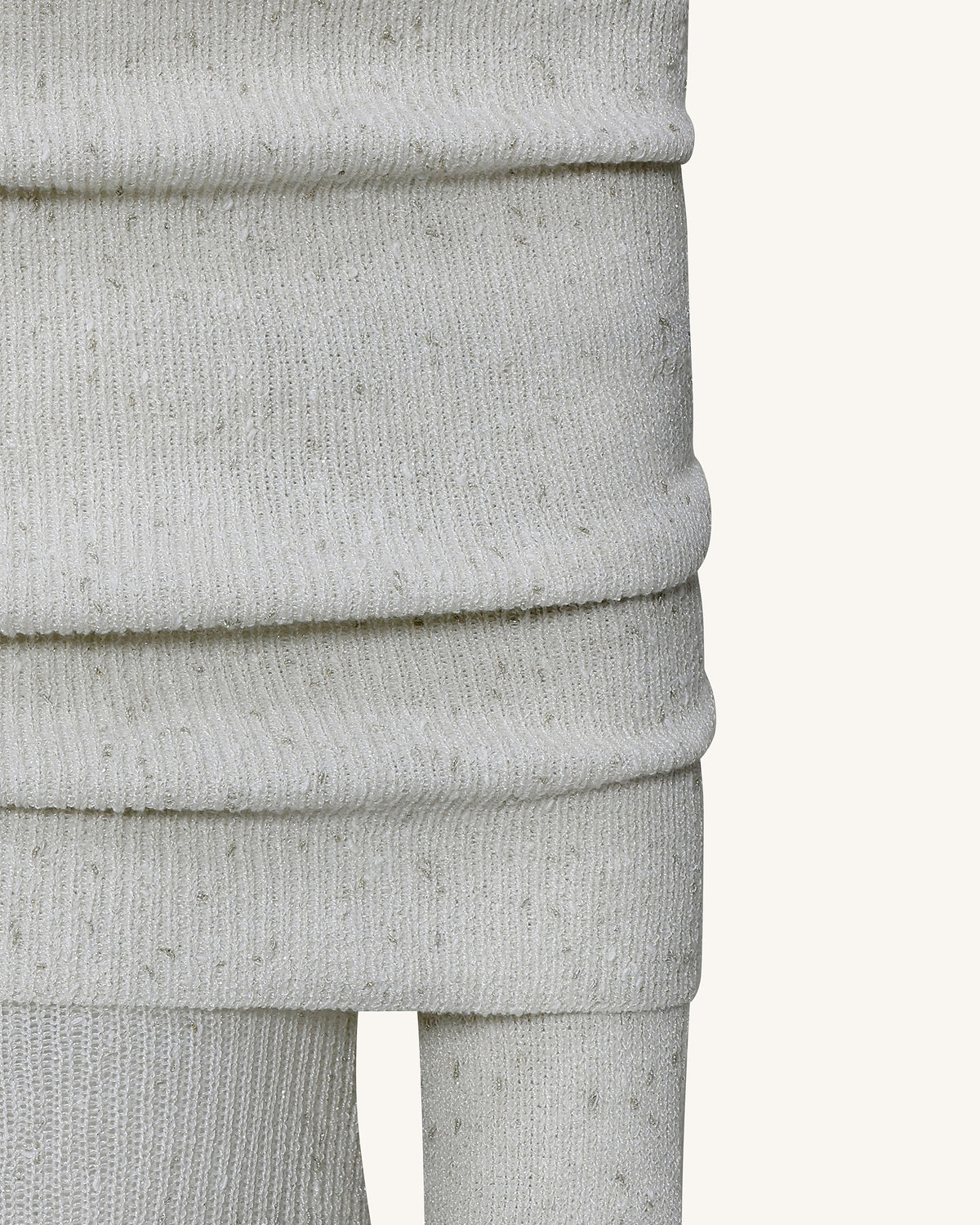 Knit Off-Shoulder Maxi Dress - Cream - view 7