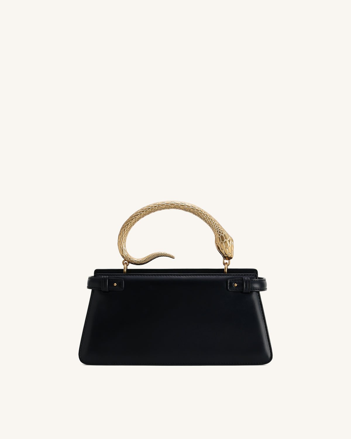 Elena Snake Handle Top Handle Bag - Black - view 3