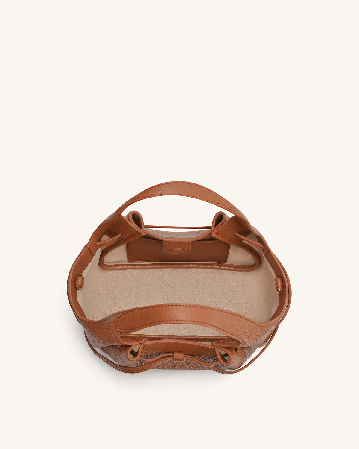 Mabel Soft Bow Tote Bag - Caramel Brown - view 4