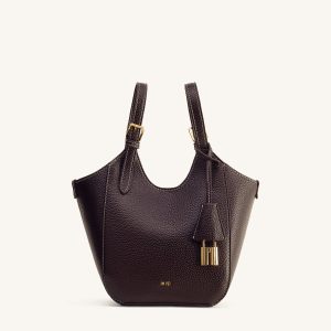 Ines Padlock Tote Bag - Dark Brown - view 1