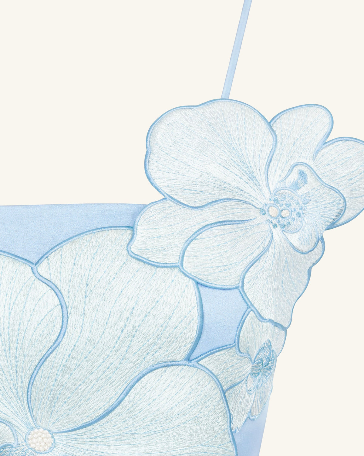 Orchid Appliqué Mini Dress - Blue - view 5