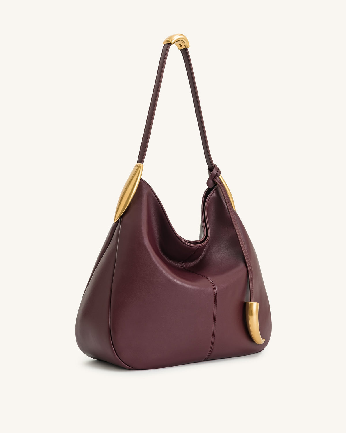 Nina Metal Charm Hobo Bag - Burgundy - view 3