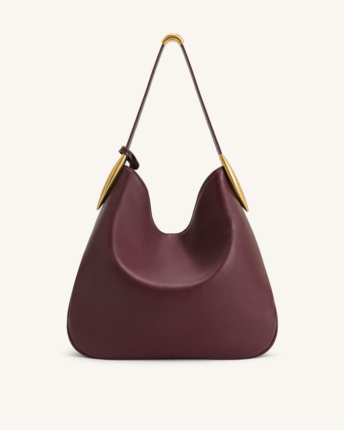 Nina Metal Charm Hobo Bag - Burgundy - view 4