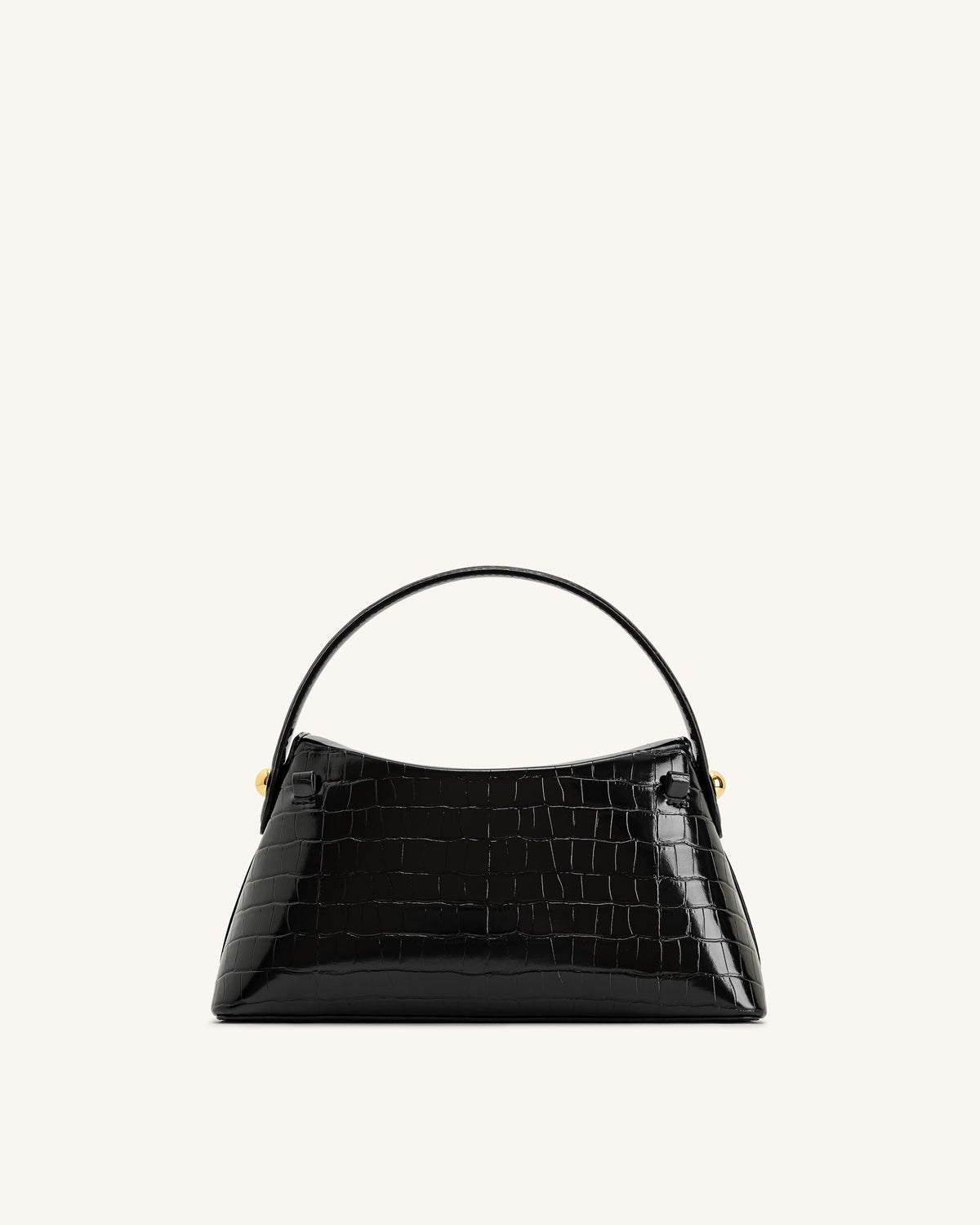 Talia Top Handle Bag - Black Croc - view 4