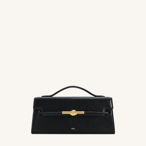 Lena Metal Rope Knot Top Handle Bag - Black - view 1