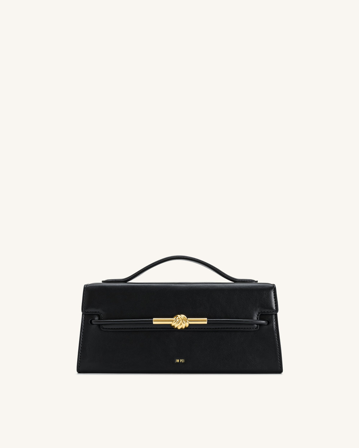 Lena Metal Rope Knot Top Handle Bag - Black - view 1