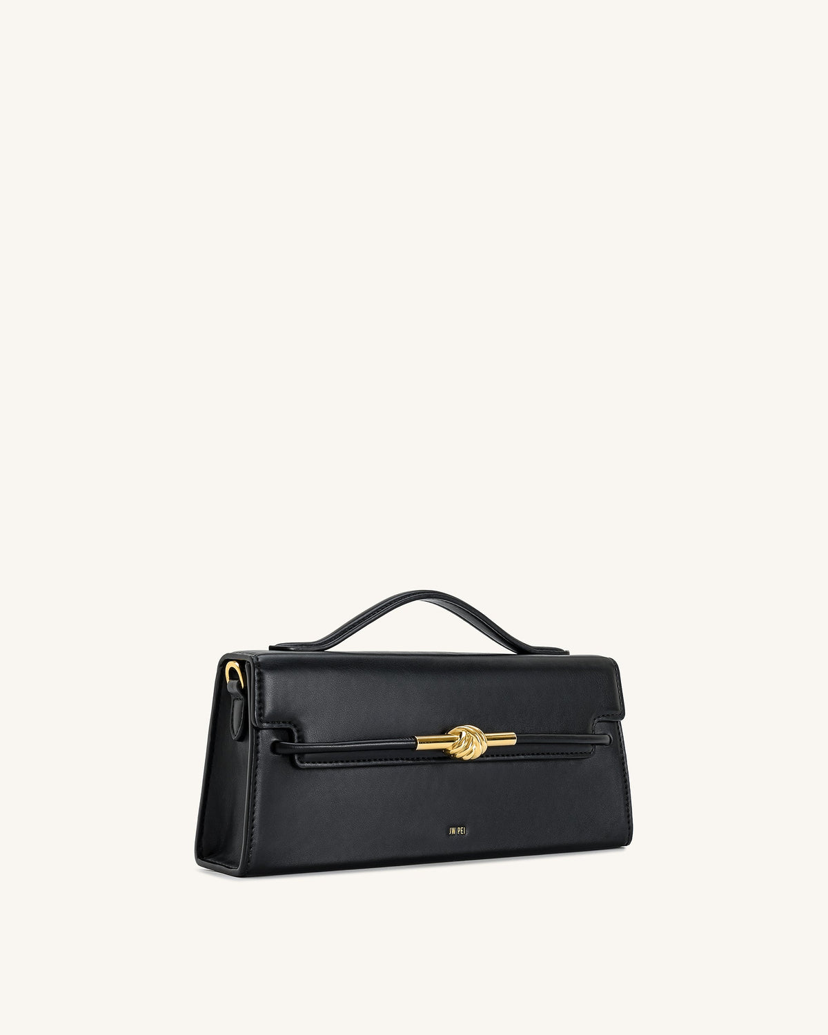 Lena Metal Rope Knot Top Handle Bag - Black - view 3