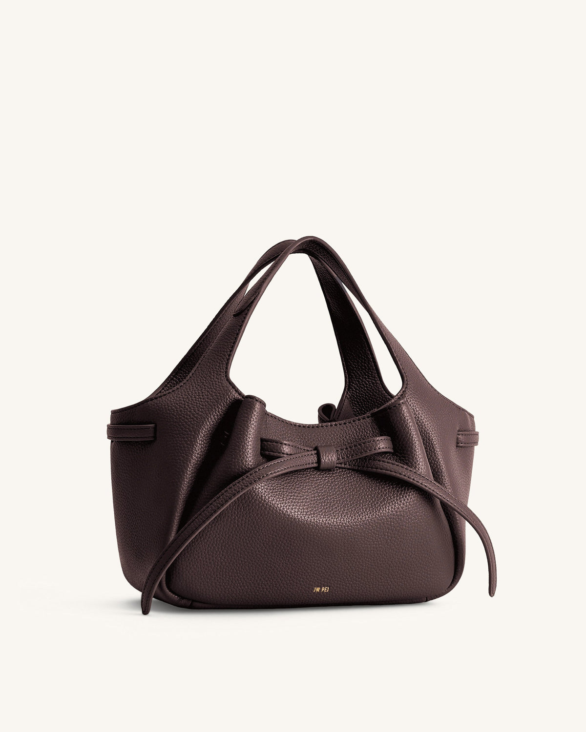 Mabel Soft Bow Tote Bag - Dark Brown - view 3