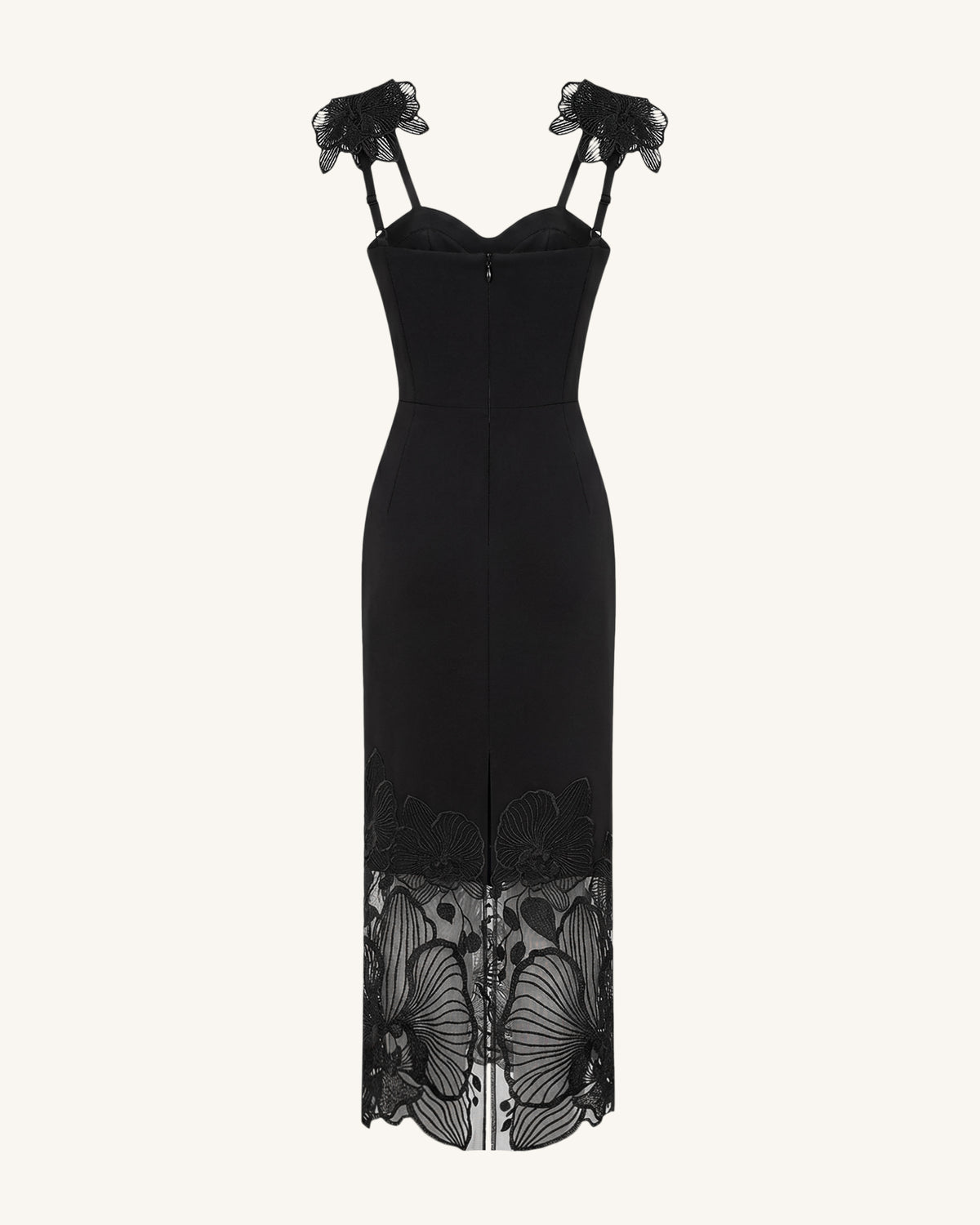 Orchid Embroidered Corset Dress - Black - view 5
