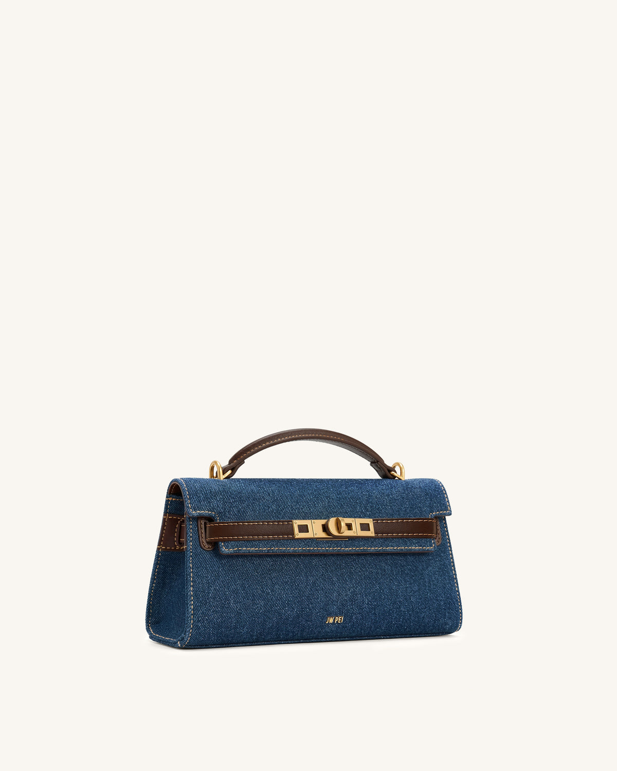 Noor Top Handle Bag - Blue Denim - view 2