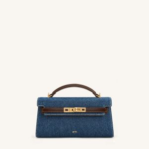 Noor Top Handle Bag - Blue Denim - view 1