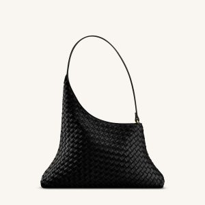 Lyra Woven Shoulder Bag - Black - view 1