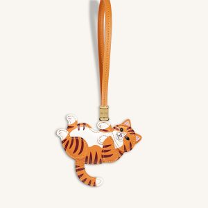 Playful Cat Bag Charm - Orange - view 1