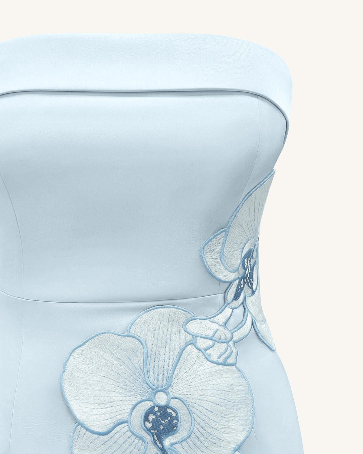 Orchid Embroidered Dress - Light Blue - view 6