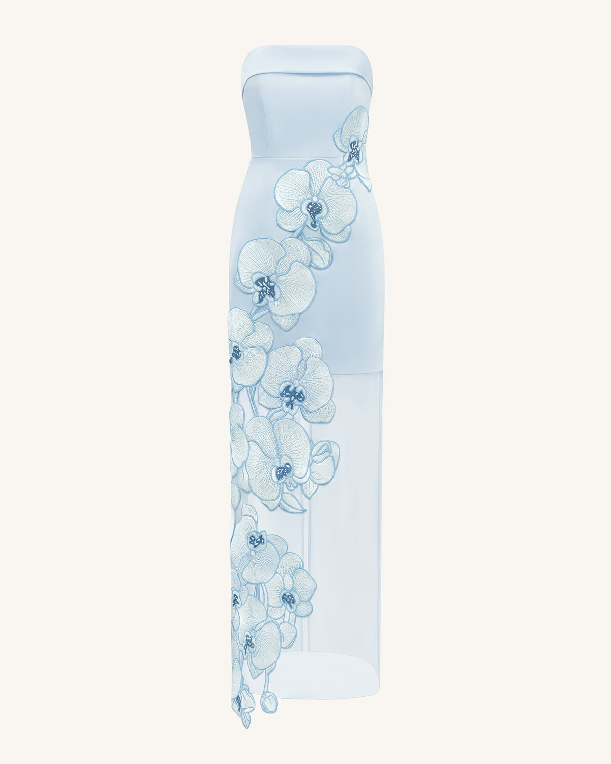 Orchid Embroidered Dress - Light Blue - view 3