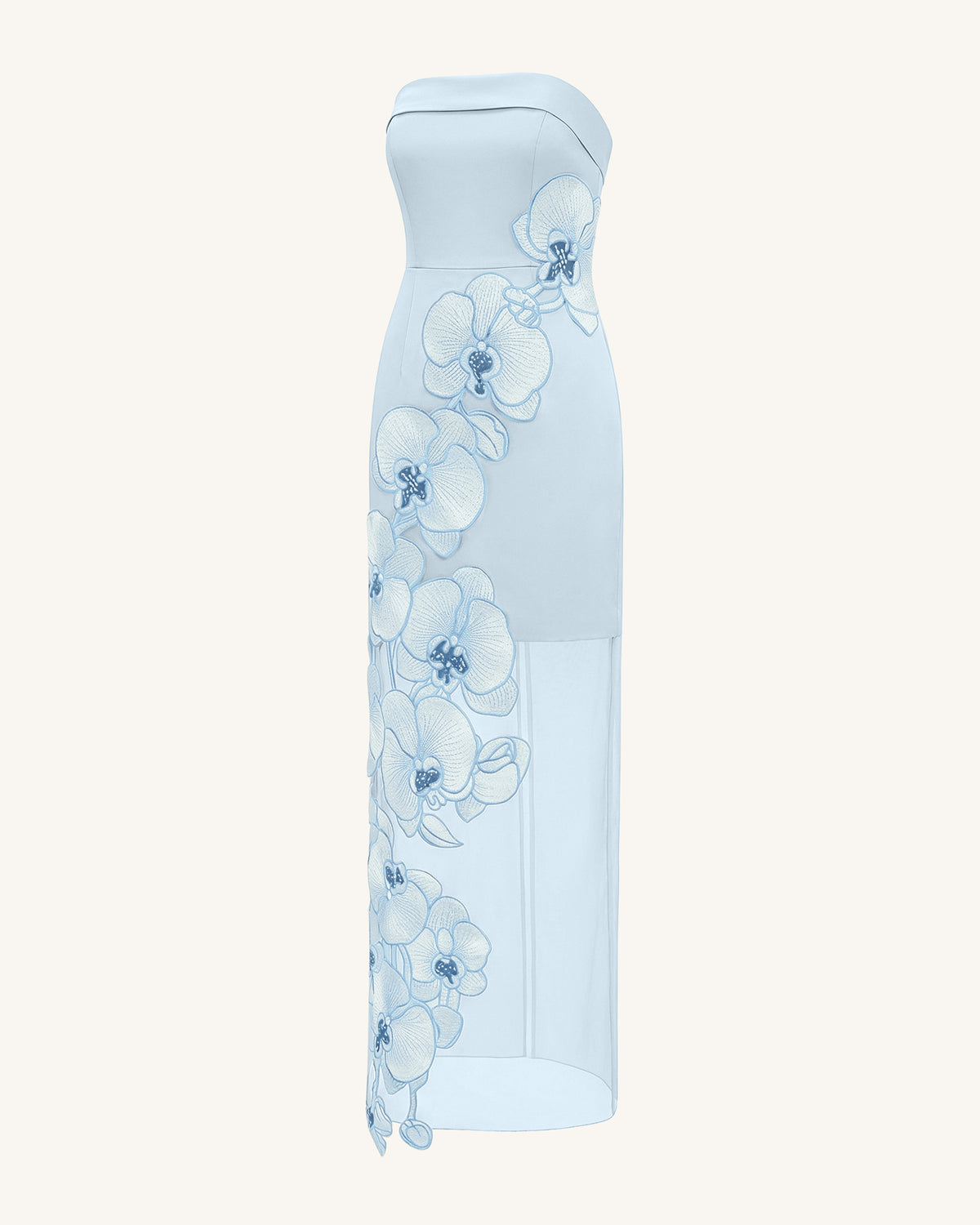 Orchid Embroidered Dress - Light Blue - view 4