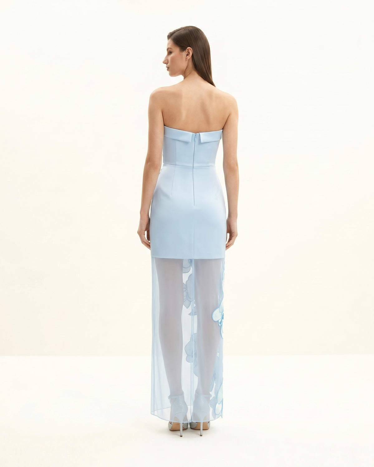 Orchid Embroidered Dress - Light Blue - view 2