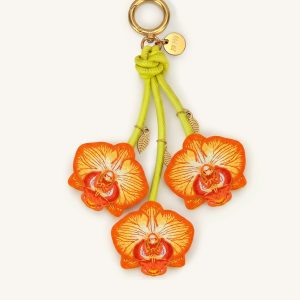 Orchid Bag Charm - Bright Orange - view 1