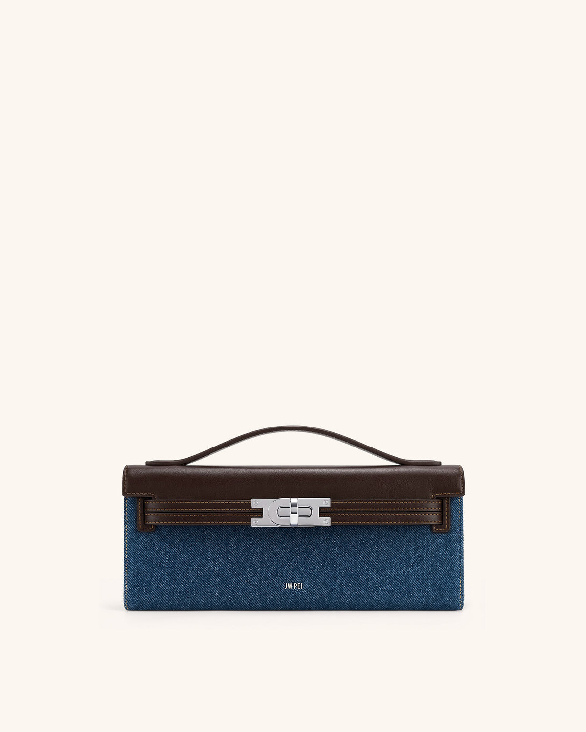 Bria Structured Top Handle Bag - BLue Denim - view 1