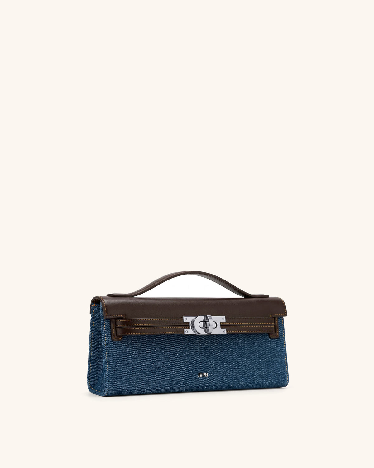 Bria Structured Top Handle Bag - BLue Denim - view 2
