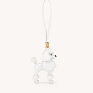 Poodle Bag Charm - White - view 1