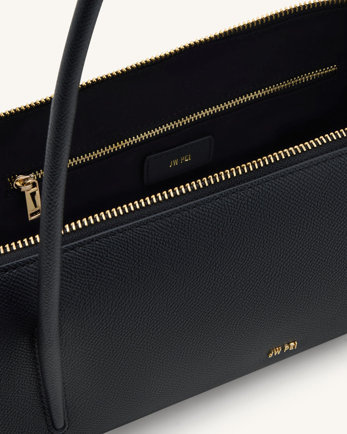 Nova Minimalist Shoulder Bag - Jet Black - view 4