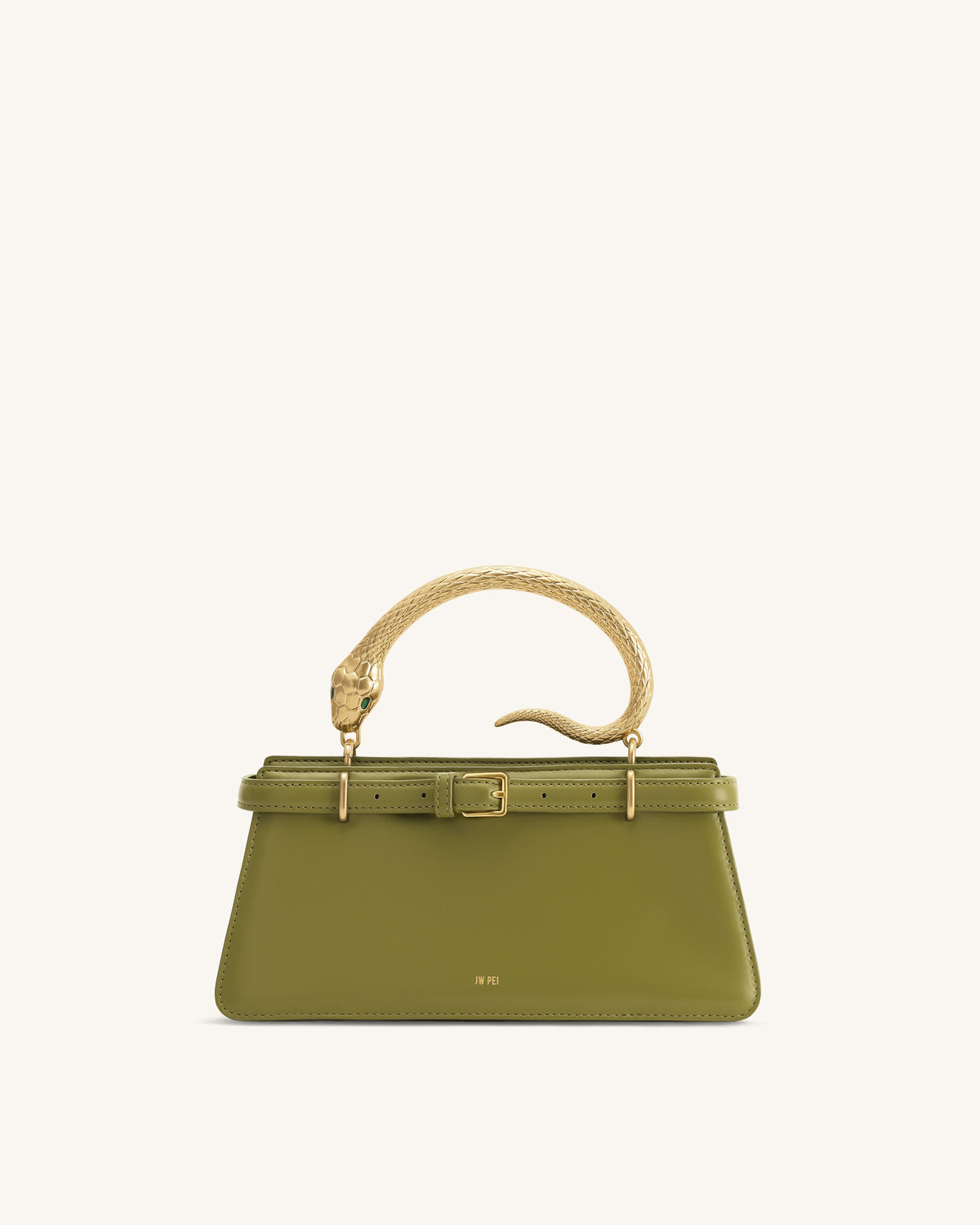 Elena Snake Handle Top Handle Bag - Matcha Green - view 1