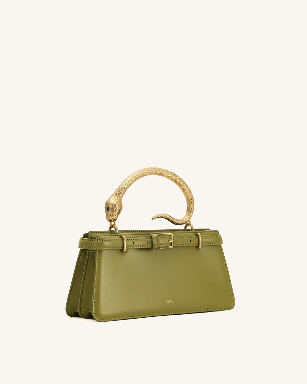 Elena Snake Handle Top Handle Bag - Matcha Green - view 2