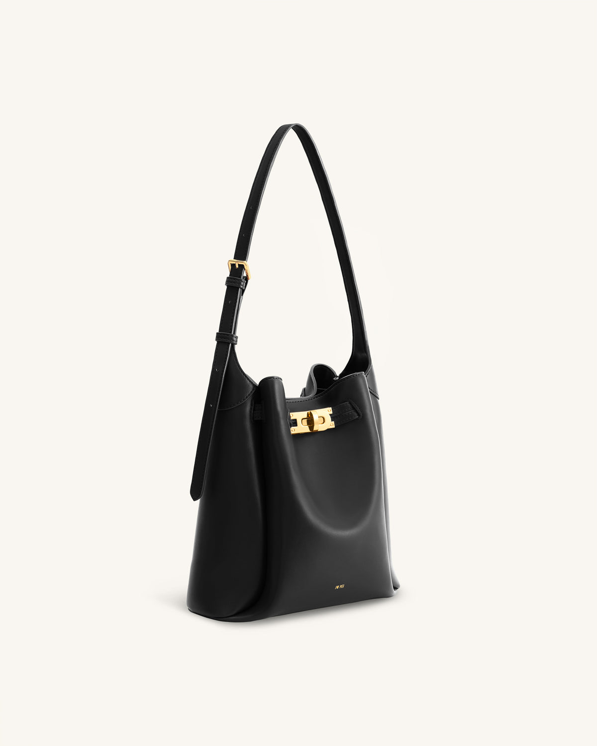Charlene Double Buckle Hobo Bag - Black - view 3