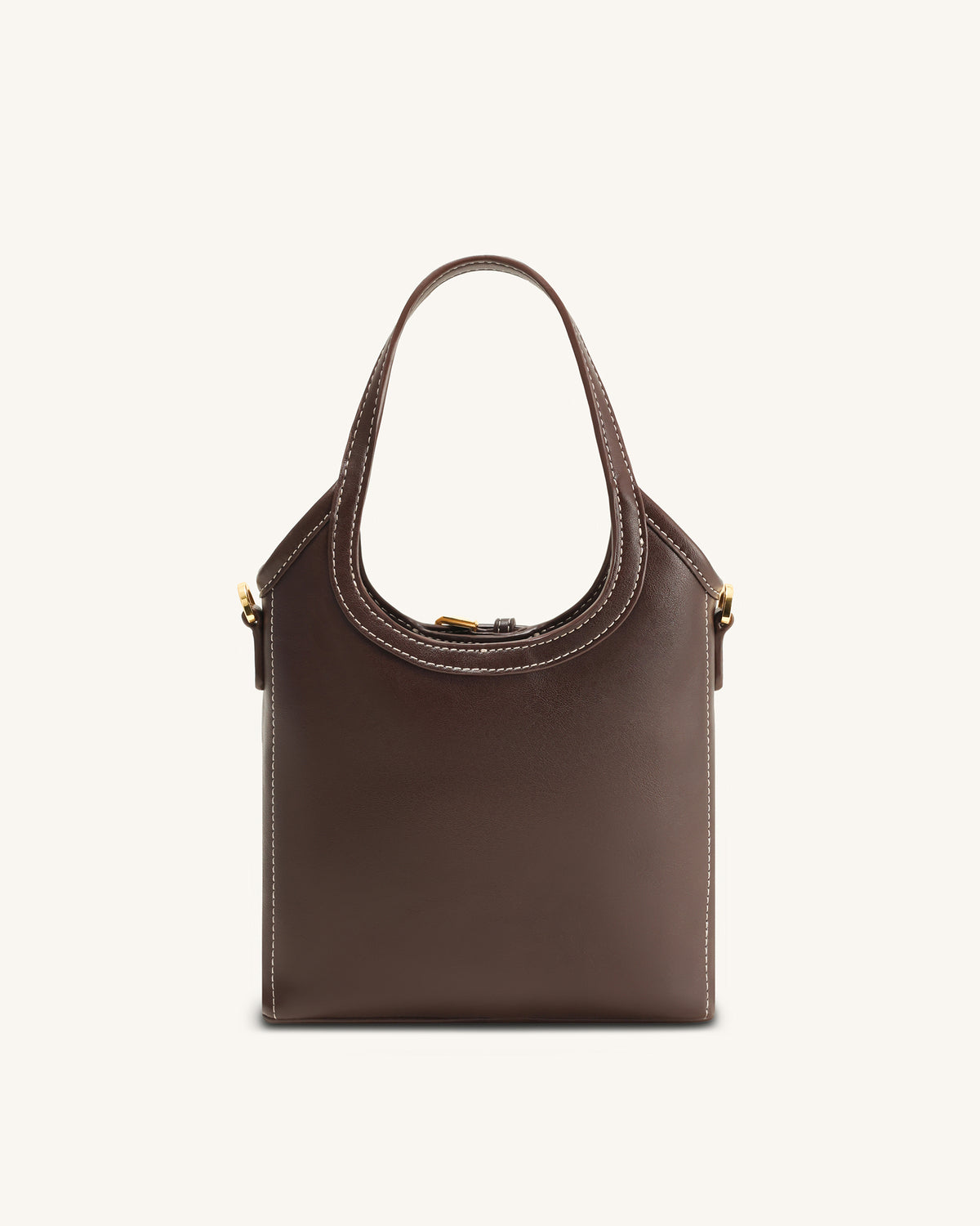 Brooke Mini Belted Embellished Top Handle Bag - Dark Brown - view 3