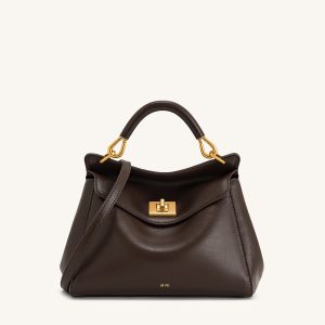 Lucia Classic Top Handbag - Dark Brown - view 1