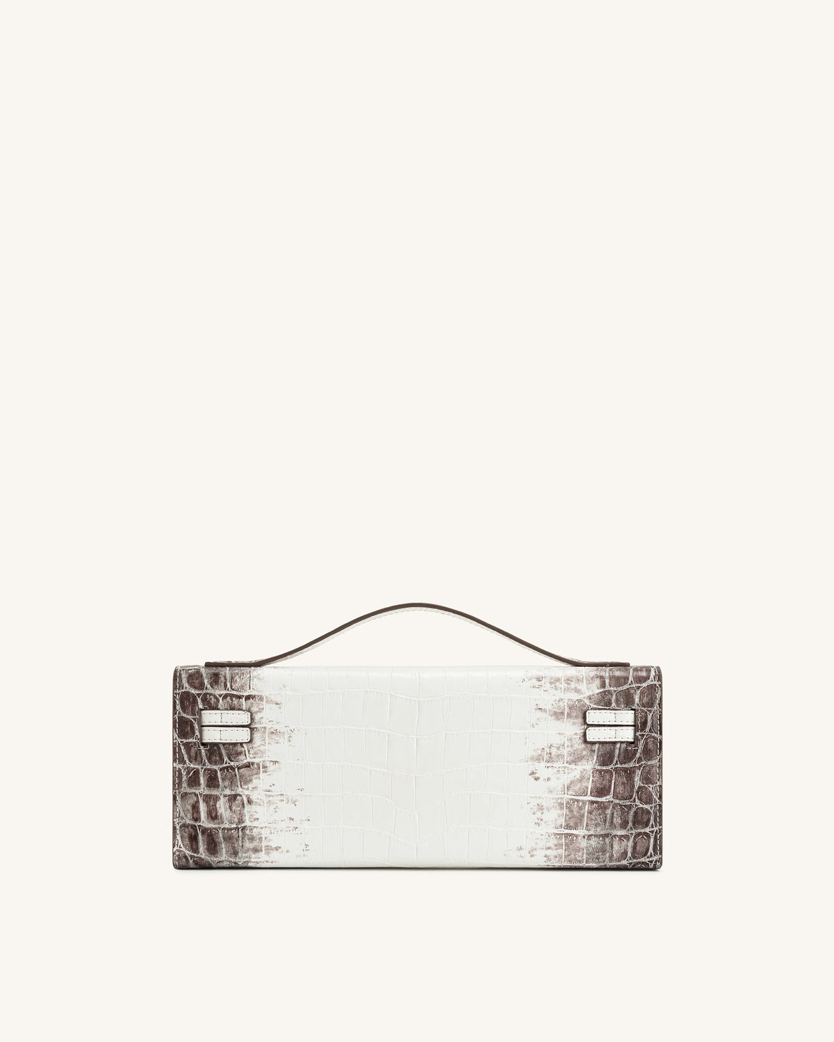 Bria Structured Top Handle Bag - White Croc - view 4