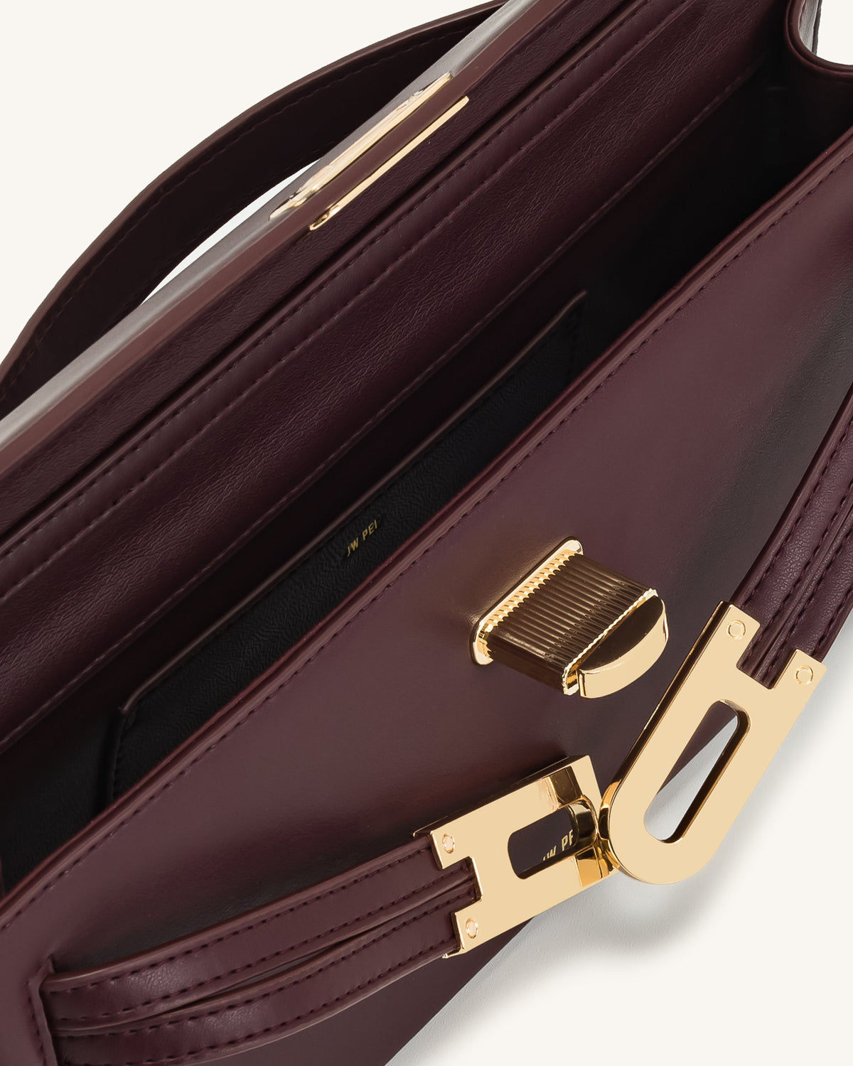 Bria Structured Top Handle Bag - Deep Burgundy - view 5