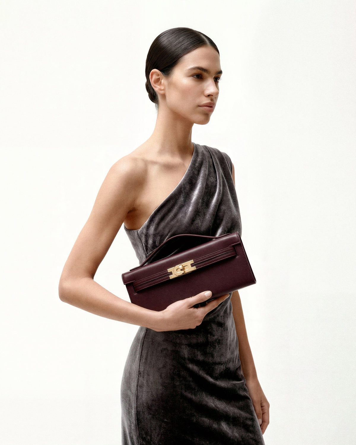 Bria Structured Top Handle Bag - Deep Burgundy - view 2
