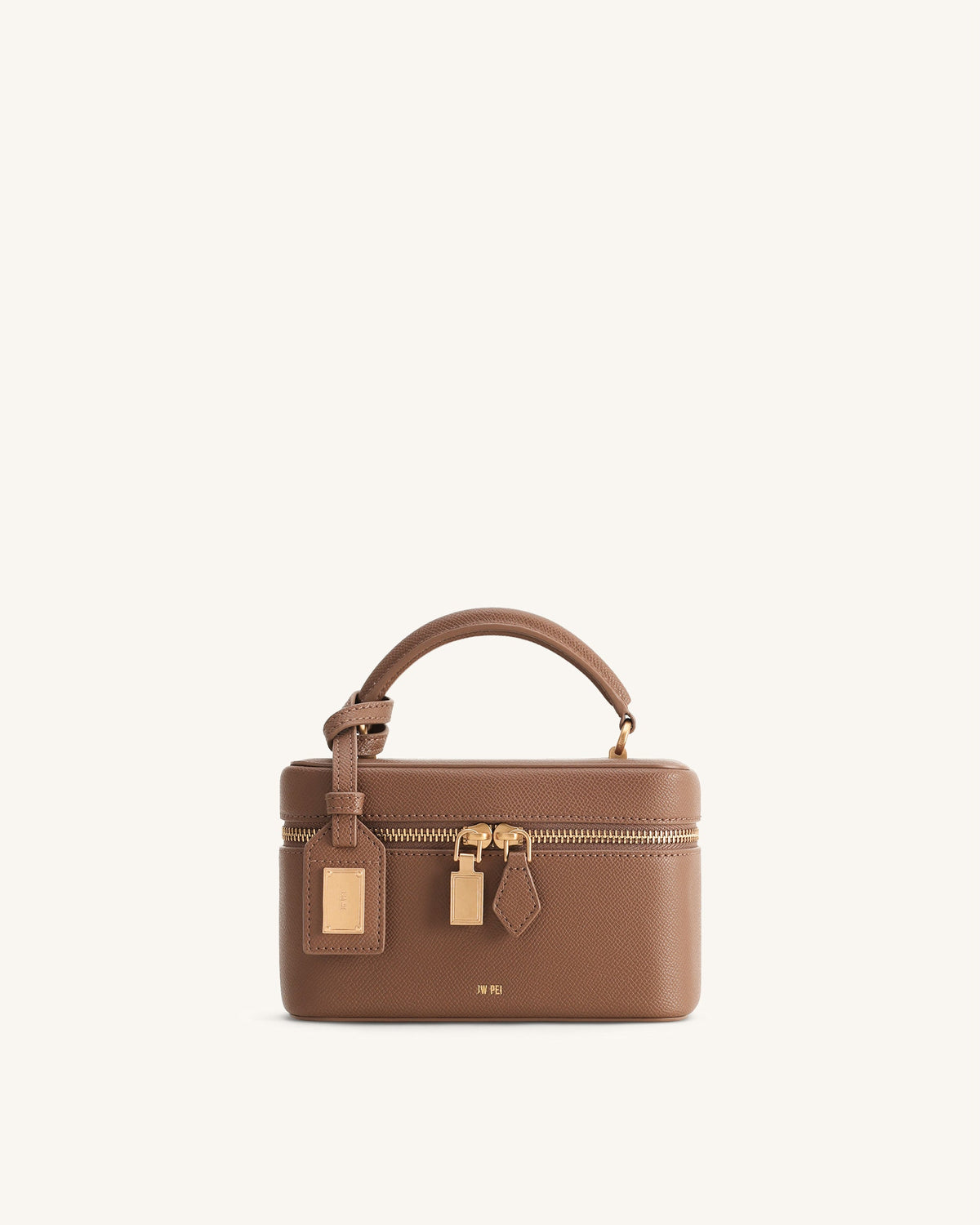 Cleo Box Shape Top Handle Bag - Brown - view 1