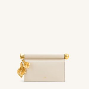 Holly Metal Pendant Embellished Clutch - White - view 1