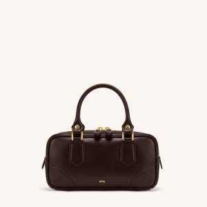 Odette Boston Top Handle Bag - Dark Brown - view 1