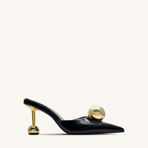 Sofia Sphere Heel Mules - Black - view 1