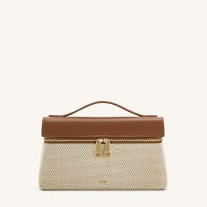 Thea Top Handle Bag - Brown Canvas - view 1