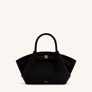 Hana Mini Faux Suede Tote Bag - Black - view 1
